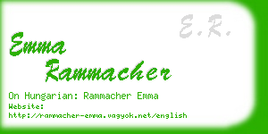 emma rammacher business card